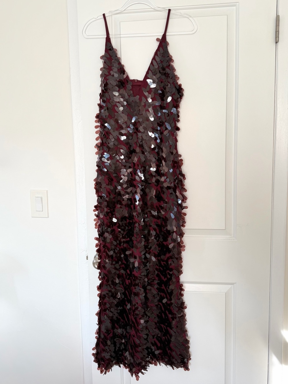 Sequin burgundy dress